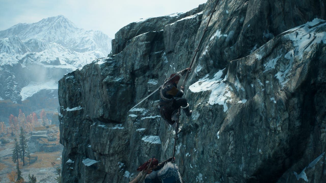 Official Dragon's Dogma 2: Dark Arisen screenshot of combat in the snowy Norgan wilderness